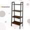 Costway 4-Tier Bookshelf Industrial Display Storage Shelf Plant Flower Stand Metal Frame